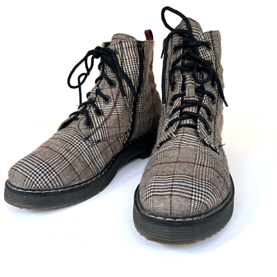 Bugatti Neria Womens Ankle Boots fabric plaid in taupe and grey