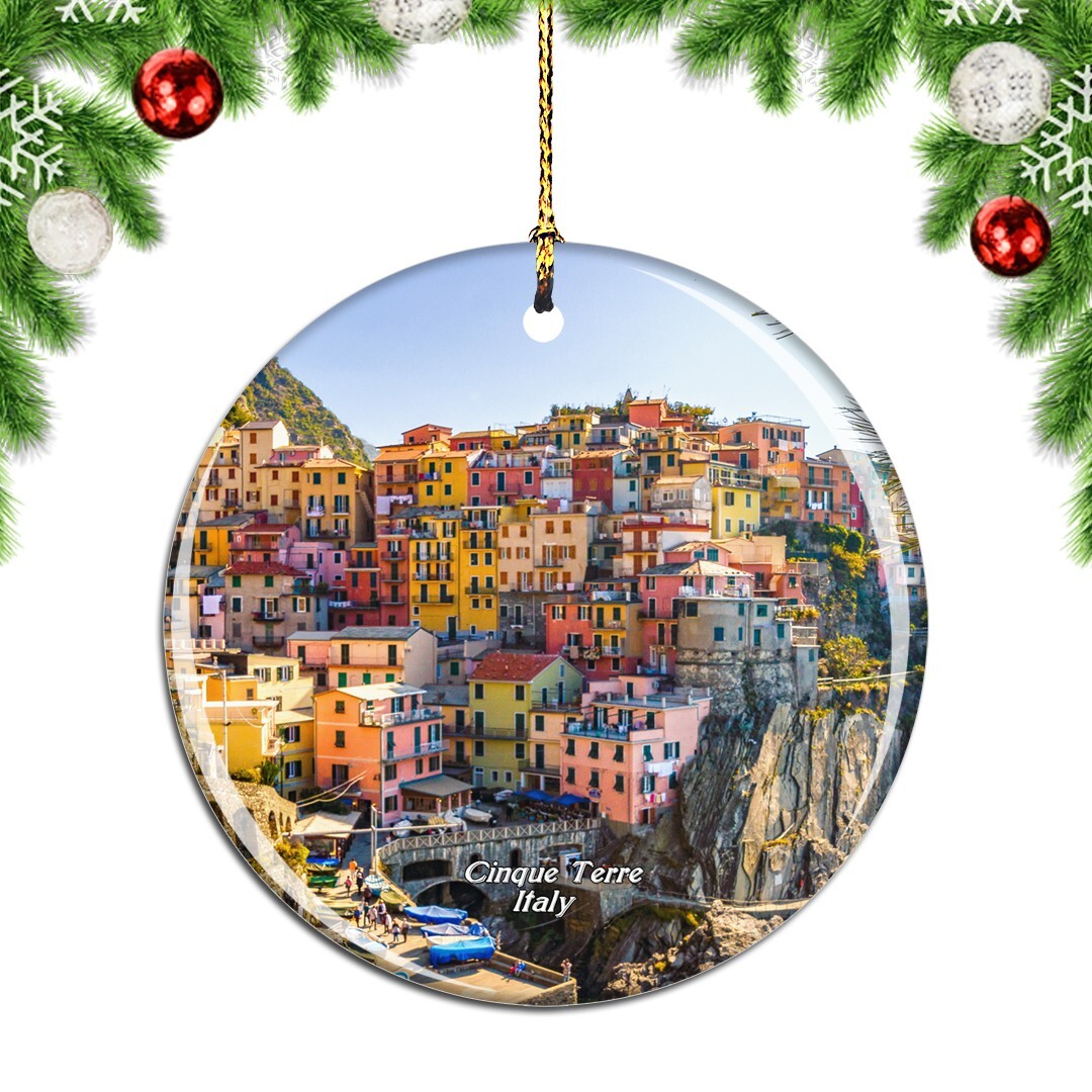 Cinque Terre Italy Christmas ornament city travel souvenir