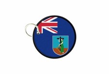 Keychain Flag Montserrat Island Printed Round Badge