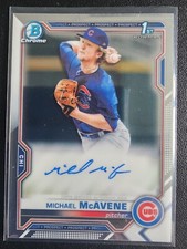 MICHAEL MCAVENE 2021 BOWMAN CHROME AUTOGRAPH 1ST ROOKIE #CPA-MM CHICAGO CUBS