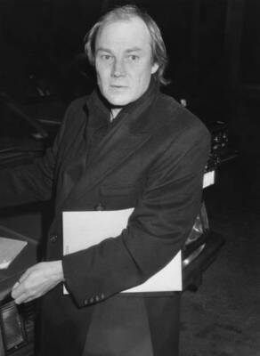 Austrian actor Klaus Maria Brandauer leaving an hotel New York Cit- Old Photo