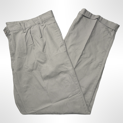 Beverly Hills Polo Club Pants Men 48x32 Tan Khakis Pleated Front Cuffed Hem - Picture 17 of 18