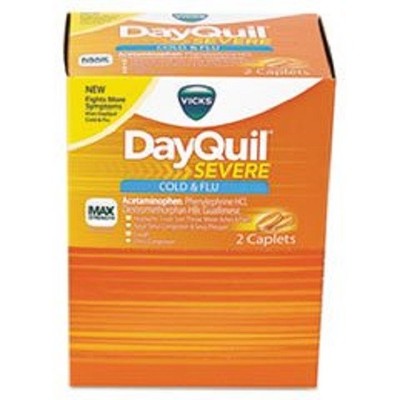 Vicks DayQuil Severe Cold & Flu Caplets, 25 Packs Dispenser Box
