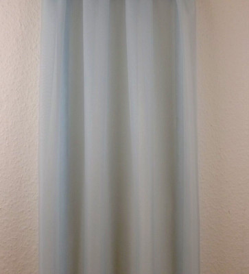 Gardine Voile 150cm breit zum selber nähen 1007 Fb. 010 uni hellblau Meterware