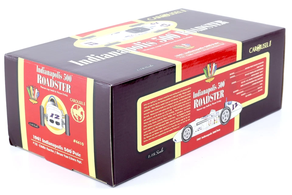 1:18 Carousel1 Watson Roadster Indianapolis 500 Pole #12 Sachs/ Van 1961 - Immagine 4 di 4