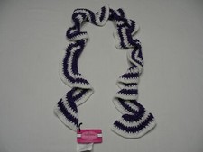 LESS STATS, MORE CRAFTS - Purple White  Metallic - One Size Scarf 