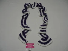 LESS STATS, MORE CRAFTS! - Purple White & Metallic - One Size Scarf!