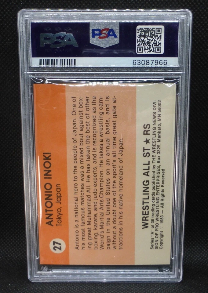 1983 Wrestling All-Stars Series A Antonio Inoki 27 PSA 6 EX-MT RC Rookie WWE WWF - Image 4 of 4
