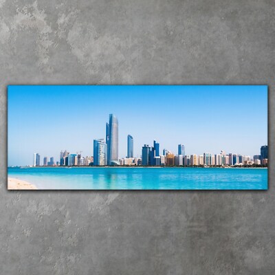 Wandbild Canvas Bilder Leinwand Wohnzimmer Stadtlandschaft der Emirate 125x50