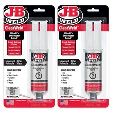 ClearWeld 5 Minute Epoxy, Clear, Syringe, 2 Pack, 50112-2