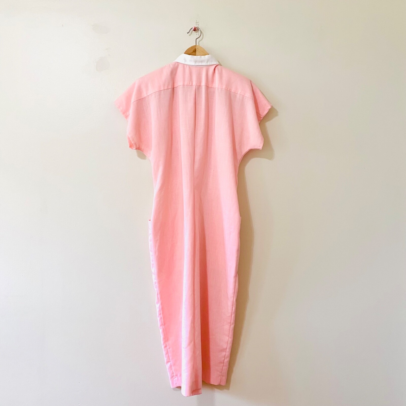 Vintage 1950s 50s dress pink button front retro grease costume style 8 image 7