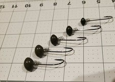 Football head jigs screw lock shaky head (8 pack) Choose size and color