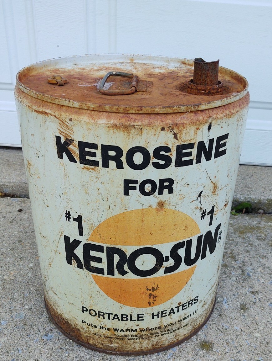 USA VINTAGE KERO-SUN Kerosene 5ガロン缶 Vintage KERO-SUN Kerosene Metal 5 Gallon Can Man Cave Garage | eBay