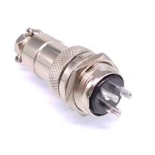 1Set GX20 3Pin 20mm Panel Mounting Metal Aviation Connector Plug + Socket