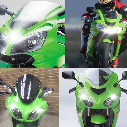 T10 168 RGB LED Headlight Park Lights For Kawasaki zx10r KRT PRO 1000 2000-2010 - Picture 6 of 16