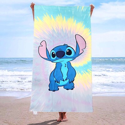 Disney Stitch Blau Handtuch Strandtuch 70X140CM Schwimmbad Strand