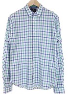 Scotch & Soda Ams Couture Herren Hemd M Reine Baumwolle Blau Weiß Kariert Muster