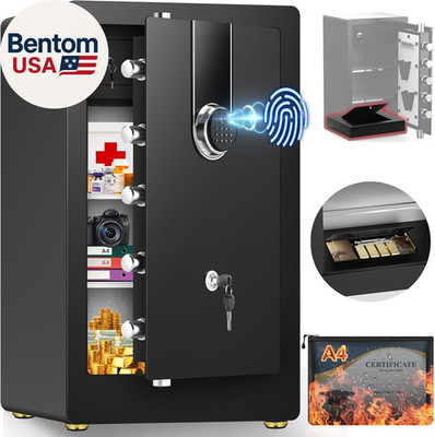 8.5 Cuft Heavy Duty Biometric Safe Box, Home Safes Water Fireproof, Large Docume