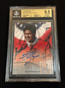 SHOHEI OHTANI 2018 TOPPS STADIUM CLUB AUTOGRAPH AUTO ROOKIE RC BGS 9.5 10 GEM
