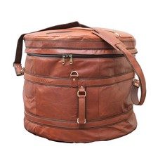 Leder Boden Tom Trommeltasche 16 x 16" Zoll gepolsterter Tragegriff mit...