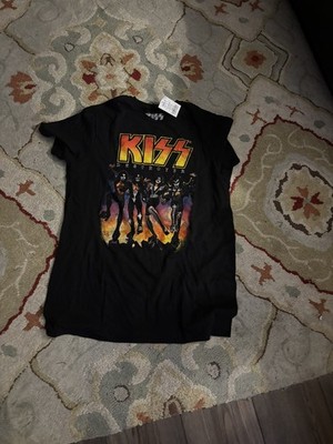 Brand New Men's Kiss Destroyer Short Sleeve Cotton Shirt medium  Small