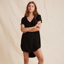 Anthropologie Cloth & Stone Crispin V-Neck Hi-Low Hem Tunic Dress XS