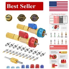High Low Pressure Valve Core Remover Tools Kit For R134a Air Conditioner System High Low Pressure Valve Core Remover Tools Kit For R134a Air Conditioner System