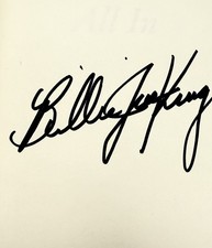Billie Jean King signed 2021 All In: An Autobiography Hardcover Book-Tennis