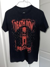 Death Row Records Officially Licensed Unisex Small Red Logo Tee T-Shirt Black