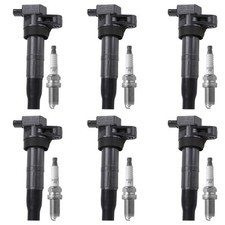 Denso 6 Ignition Coil 6 NGK Nickel Spark Plugs Kit For Borrego Genesis 3.8 V6