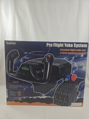 Saitek Pro Flight Yoke System & 3-Lever Quadrant Module PC Flight Simulator