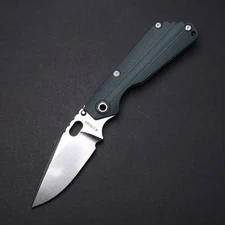 Strider Knives SnG CC - Green G10 & Industrial Titanium Handles / S30V Blade