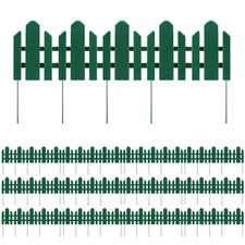 12 Pack Garden Edging Decorative Border Recycled Plastic Landscape Garden Fen...