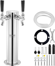 Dispenser a Torre per Birra Alla Spina Con Doppio Rubinetto, Torre per Birra in