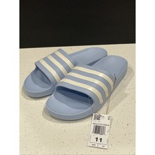 Image of Adidas Adilette Aqua Blue Slide Sandal Size 11 Women's Size 10 Men's NEW