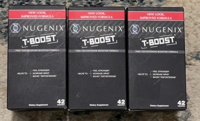 Nugenix T-boost 42 capsules, 3 Pack, Exp 06/2026