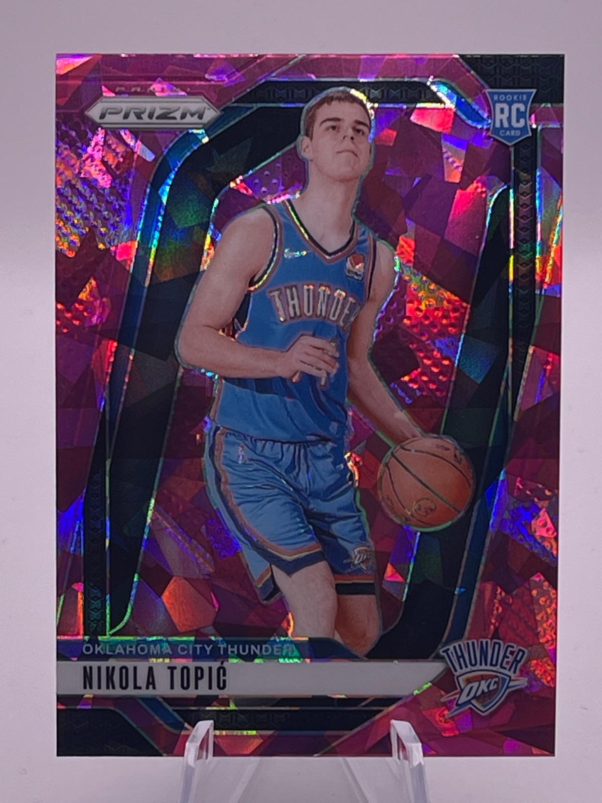 2024-25 Panini Prizm #230 - Nikola Topic RC (Pink Ice Prizm)
