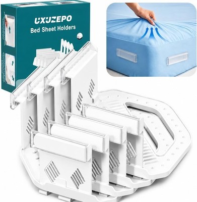 Bed Sheet Holders for Corners, Fitted Sheet Holders for Secure Grip, 4Pack | Hea