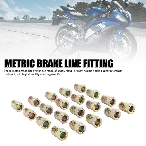  20Pcs Brake Line Nuts Fittings M10 X 1mm Metric Brake Line Invert Flare - Picture 6 of 12