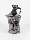 Signed Vintage Southern Folk Art Pottery Face Jug "13 Short" Looks Like Tin Man