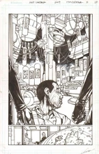 Pandemica #3 pg 17 Original Art Alex Sanchez bestselling author Jonathan Maberry