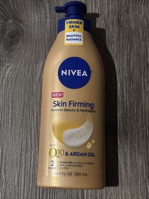 NIVEA Skin Firming Melanin Beauty Hydration Body Lotion Q10 Argan Oil 16.9 FlOz