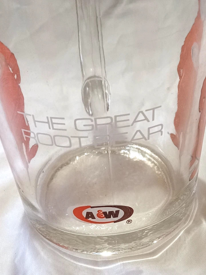 Винтажный кувшин для корневого пива A&W 1970-е талисман Rooty Bear с обеих сторон 8 дюймов T 6 дюймов трудно найти - Изображение 3 из 4