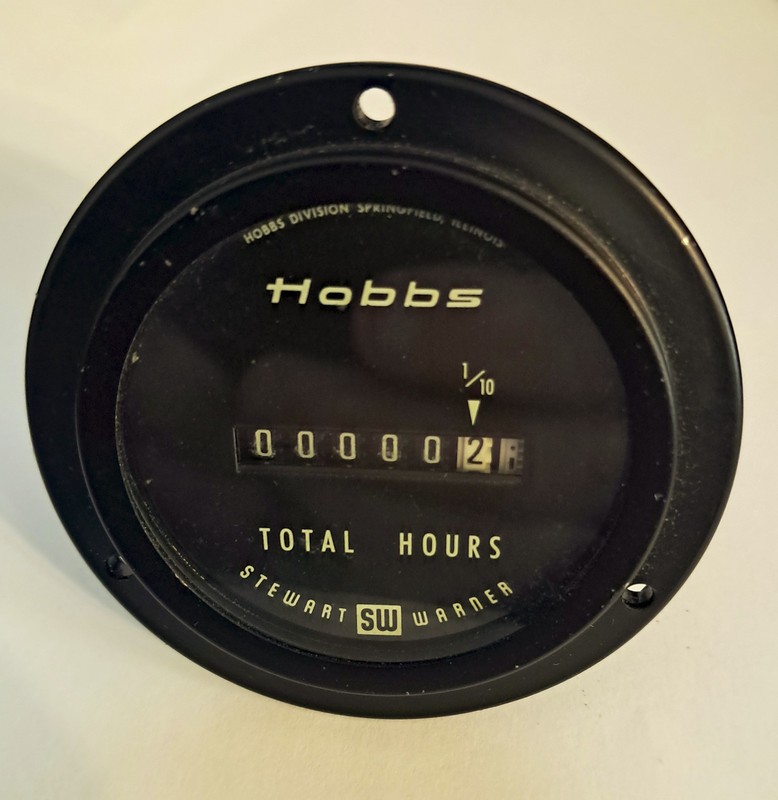 HOBBS 42455 20017 ELAPSED TIME METER HOUR METER ANALOG MADE IN U.S.A.