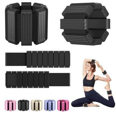 2 Pack Pilates Wrist Ankle Weights Adjustable Arm Leg Bangles 1 LB Each