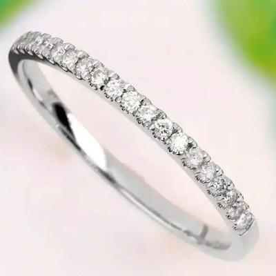 1.0 TCW RUNDSCHLIFF MOISSANIT ETERNITY BAND IN 14K WEISSGOLD PLATTIERT