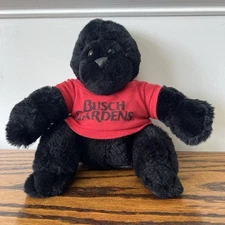 Vintage 1994 Good Stuff Black Stuffed Gorilla Monkey Busch Gardens Animal Toy 9"