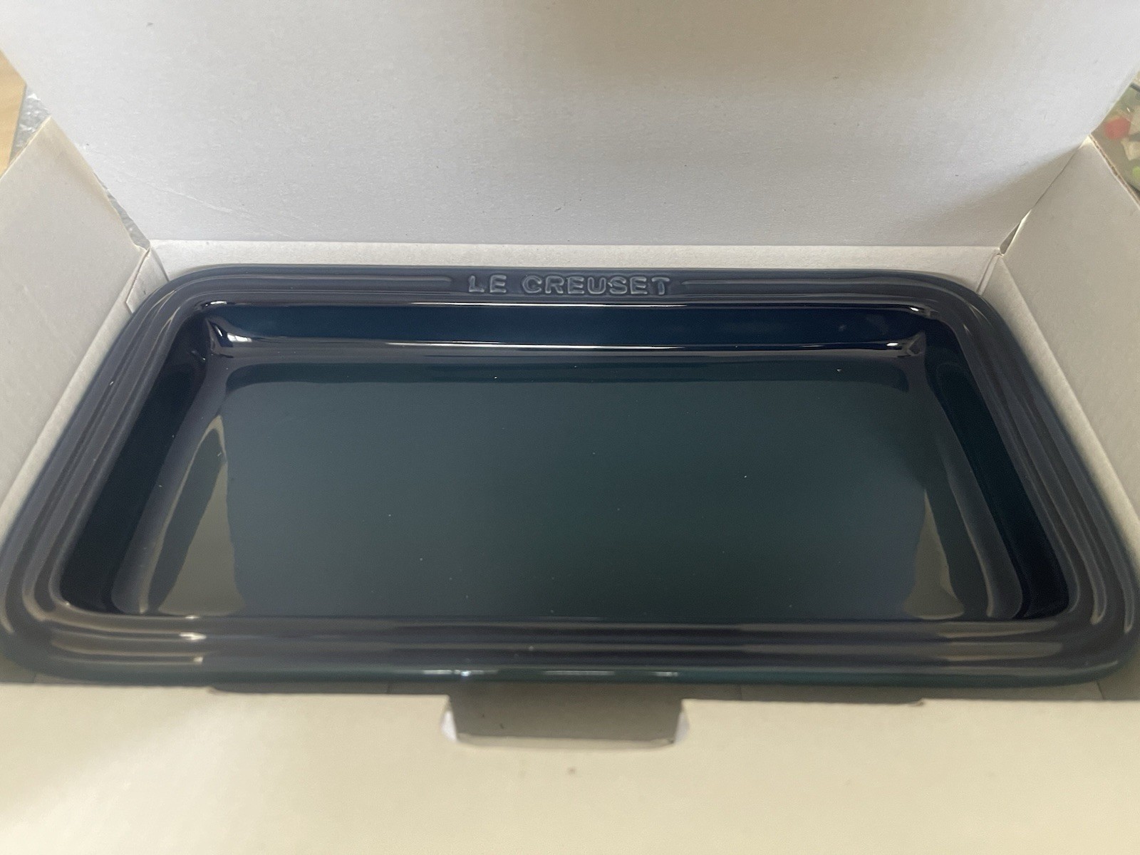 Le Creuset 25cm Rectangular  Plate Tray In Agave (NEW)