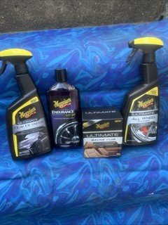 Meguiars Politur Wax pflege Lackreiniger Wash Set 4Stück Auto Pflege Leder 3m