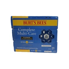 Burt's Bees Complete Multi Care Fluoride Toothpaste Pack Of 3/ 4.7 oz Each